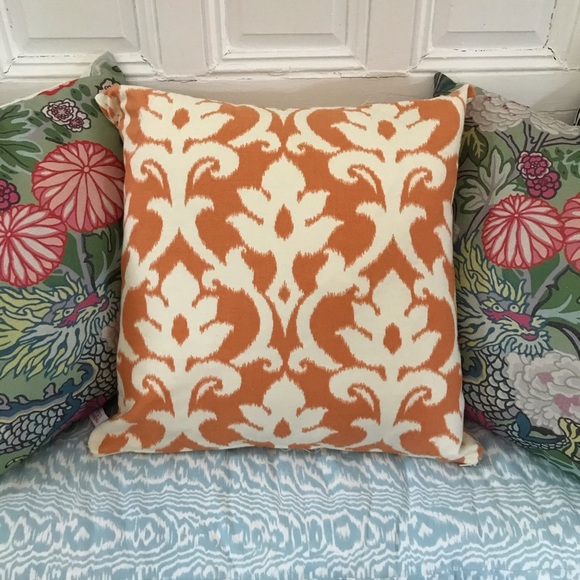 Newport Other - Orange Ikat Pillow Cover - Free shipping!
